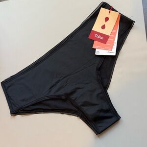 Thinx Cheeky Period Underwear Pantie Black 3XL Light Absorbency NWT